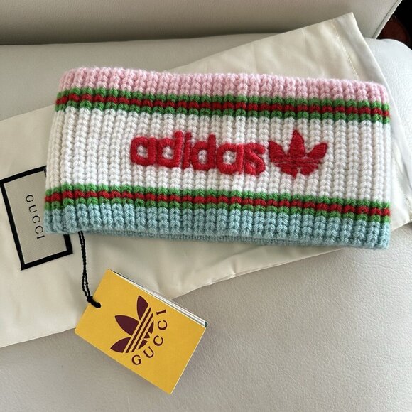 NWT GUCCI ADIDAS HAIRBAND headband Wool 100% Authentic Size S - Picture 3 of 5